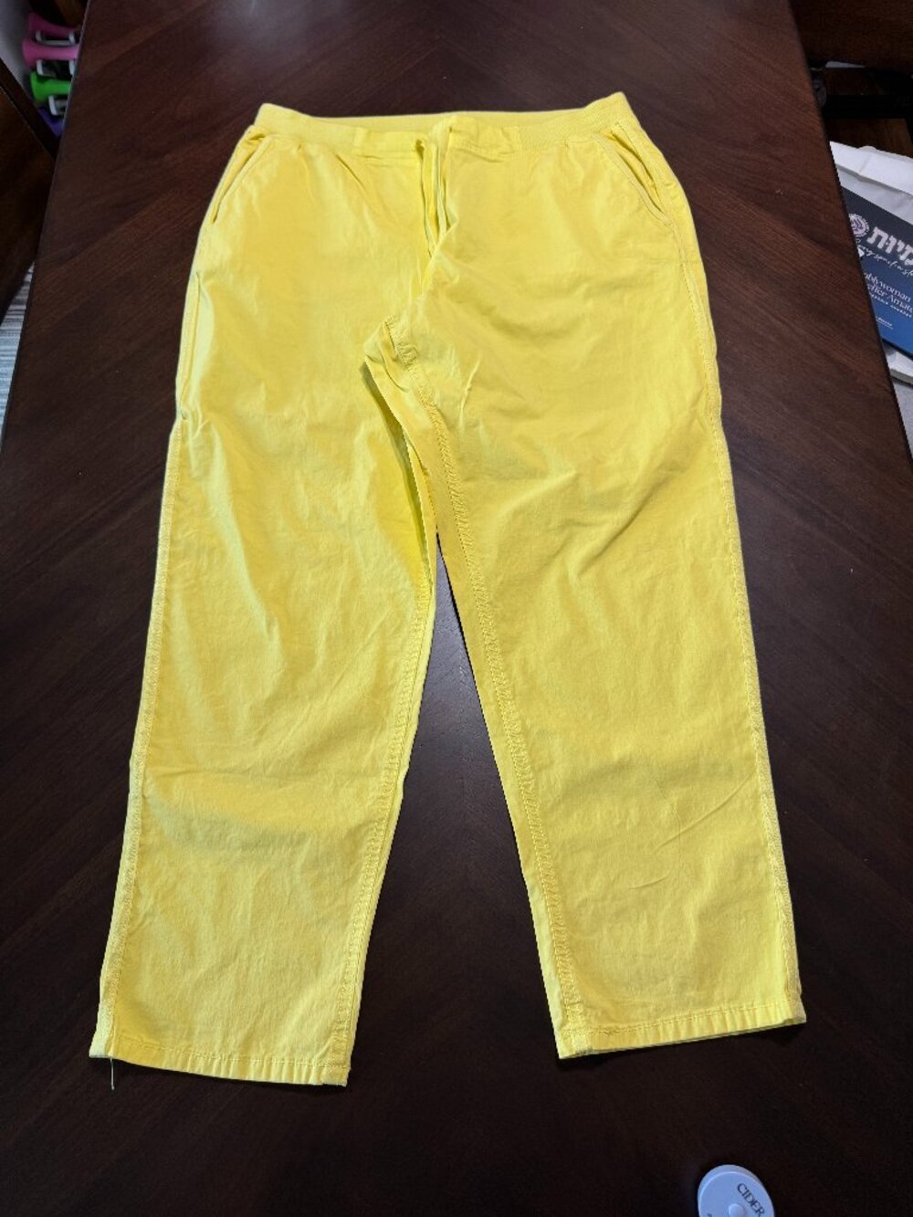 Style & Co. Bright Yellow Cropped Pants Size XL